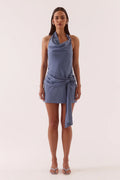 Deena Mini Dress - Sterling Blue