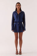 Quinn Shirt Dress - Mid Wash Blue