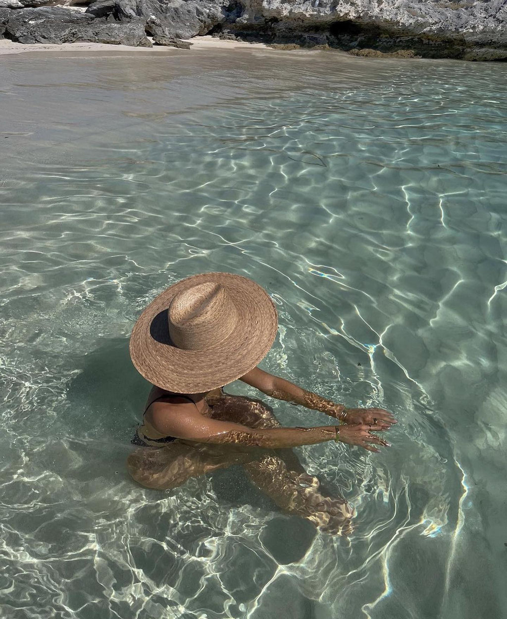 Palma Wide Fedora - Natural Straw