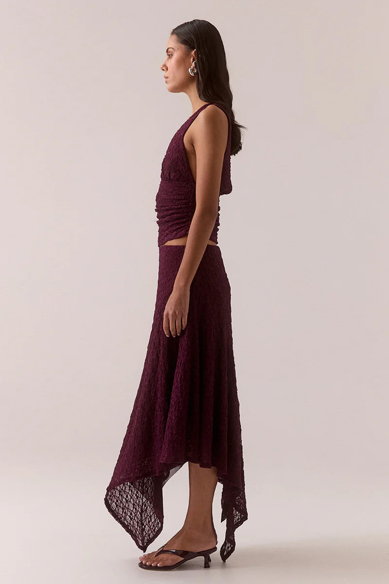 Aaila Lace Skirt - Plum