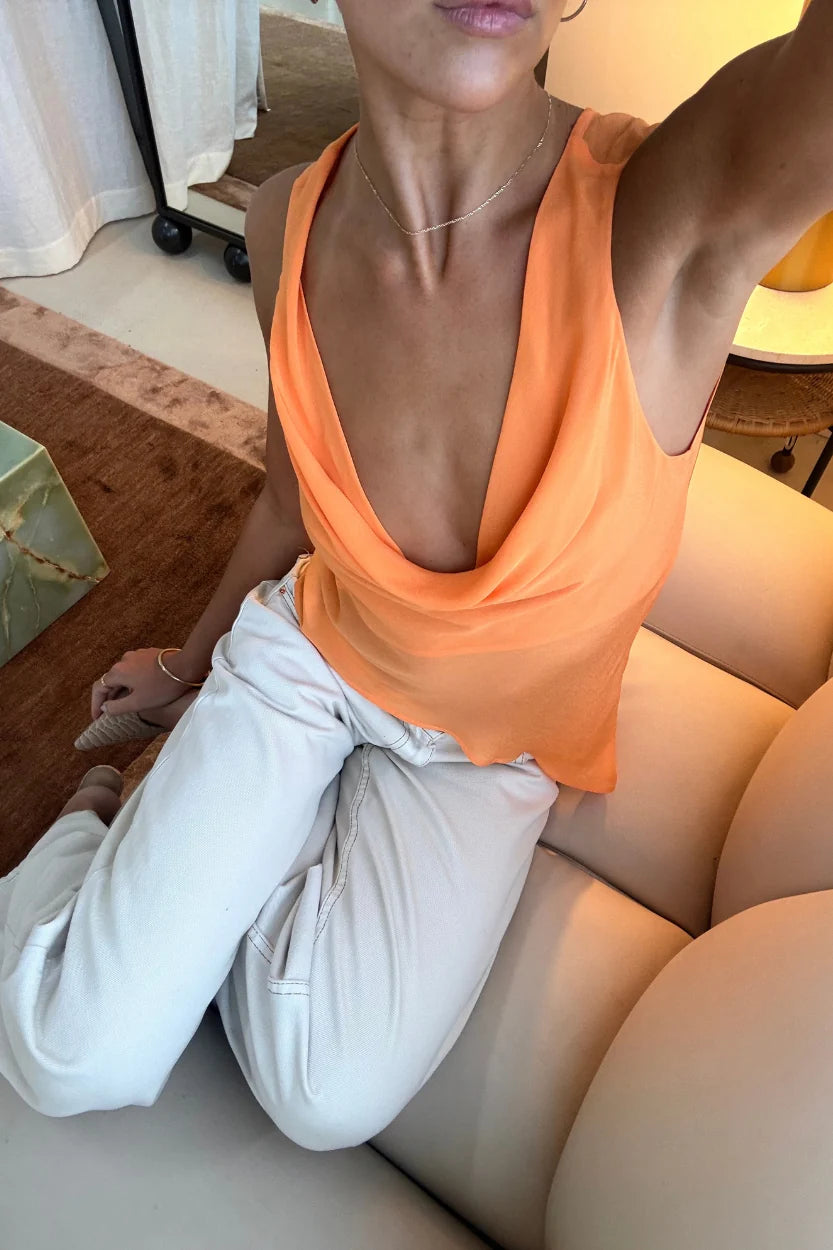 Reina Reversible Top - Orange