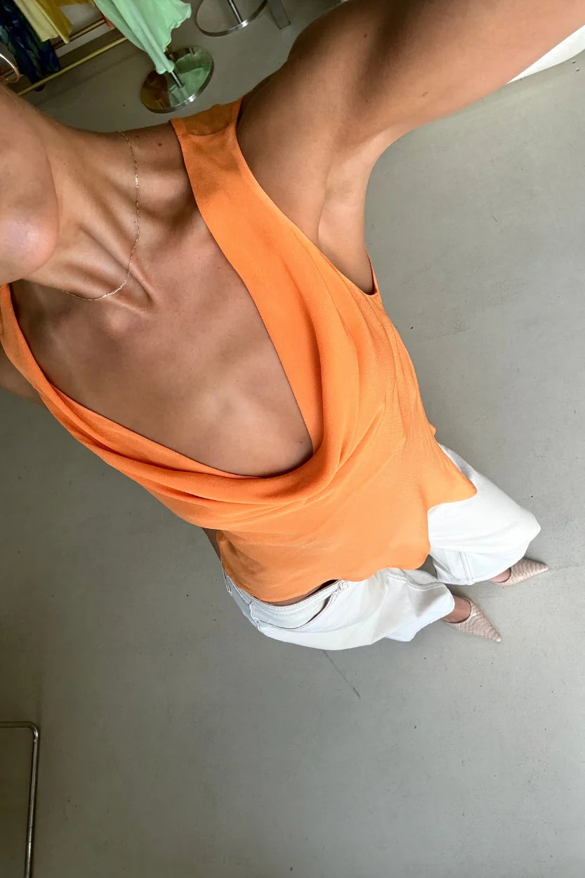 Reina Reversible Top - Orange