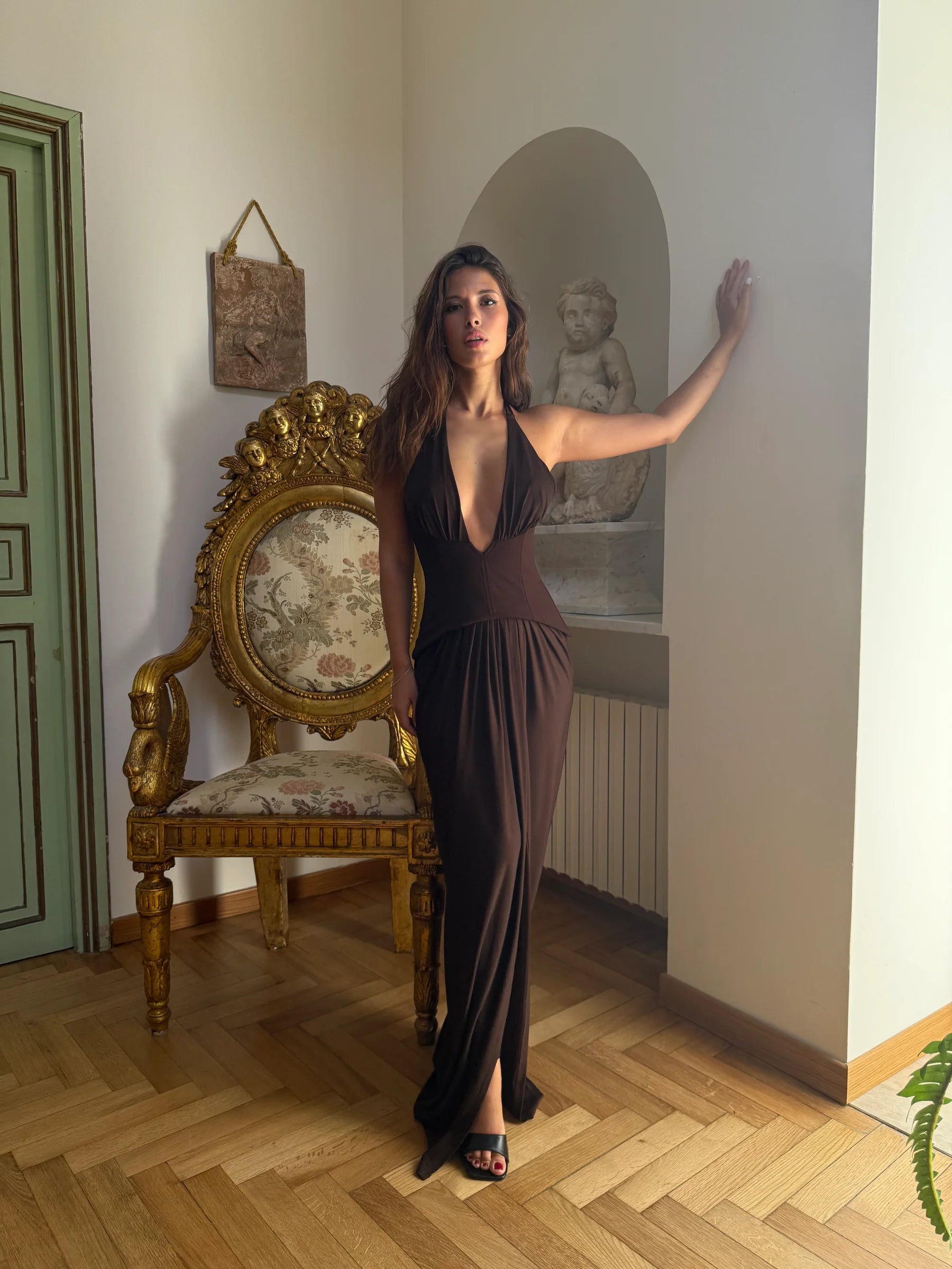 Landon Gown - Chocolate