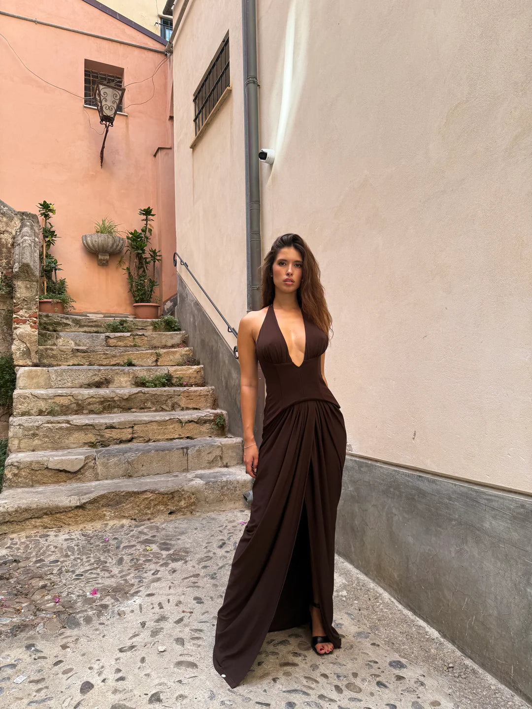 Landon Gown - Chocolate