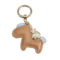 Leather Horse Keyring - Mini Caramel