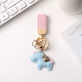 Leather Horse Keyring - Cloud