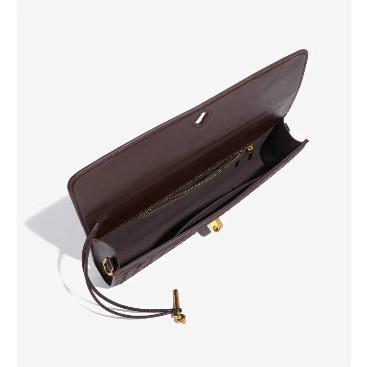 Elin Woven Shoulder Bag in Hazel – soft woven texture and shoulder strap, Solana Design