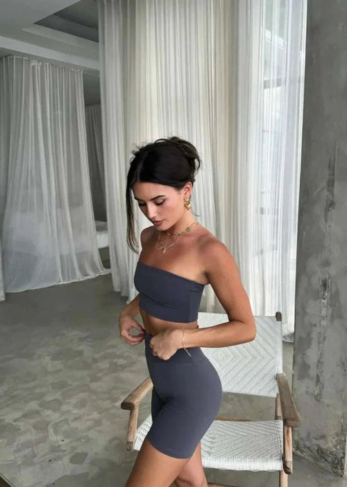 Amara Strapless Crop - Soft Stretchy Bandeau Top 