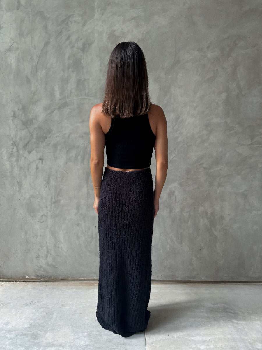 Marl Ribbed Tank - Comfortable Stretchy Crop Tank in Storm