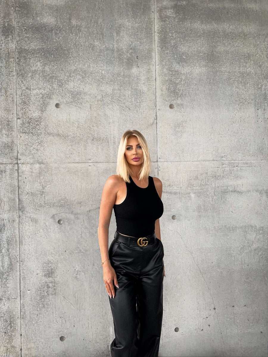 Marl Ribbed Tank - Comfortable Stretchy Crop Tank in Storm