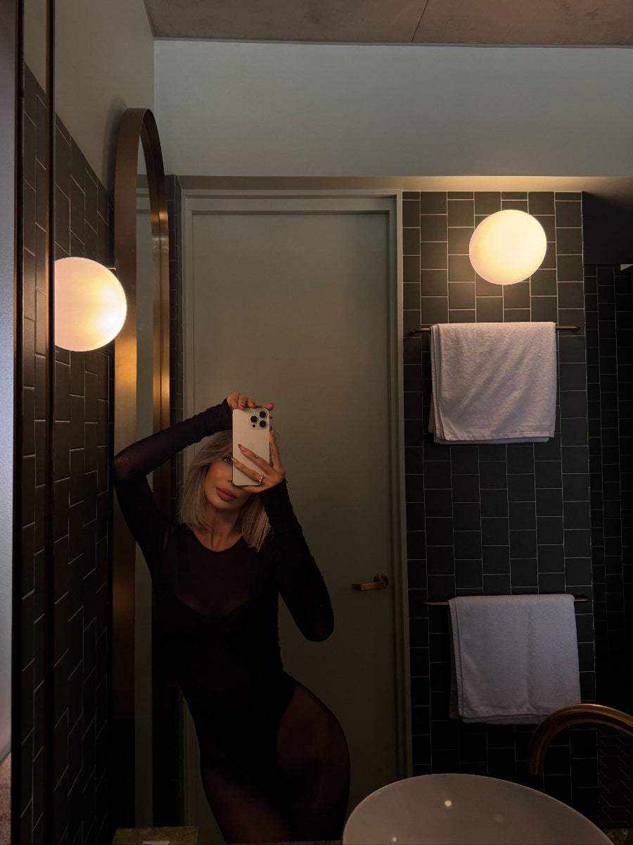 Amarlia Mesh Bodysuit - Sleek Cropped Cotton Bodysuit Onyx