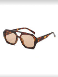 Marlo Sunglasses in Tortoise – geometric frame with amber lenses, Solana Design