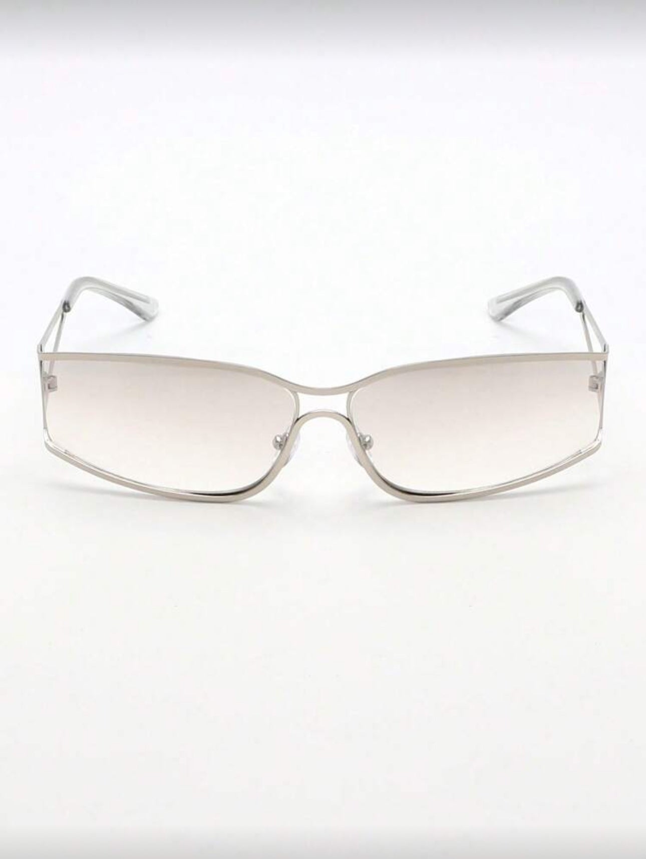 Bella Sunglasses – silver minimal frame with soft gradient lenses, Solana Design