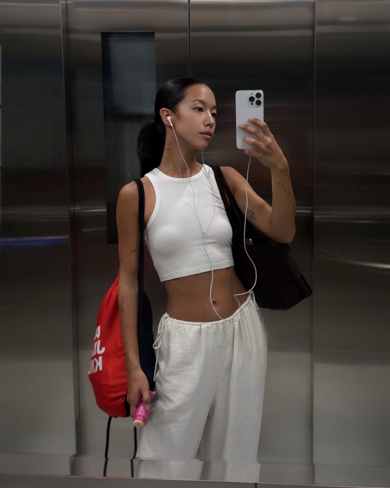 Marl Ribbed Tank - Soft Stretchy Crop Tank in White