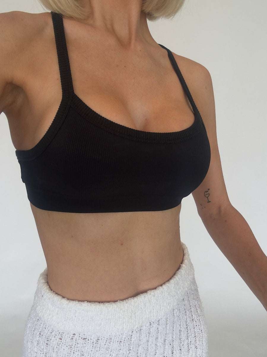 Ayla Ribbed Crop - Stylish Comfortable Ribbed Top