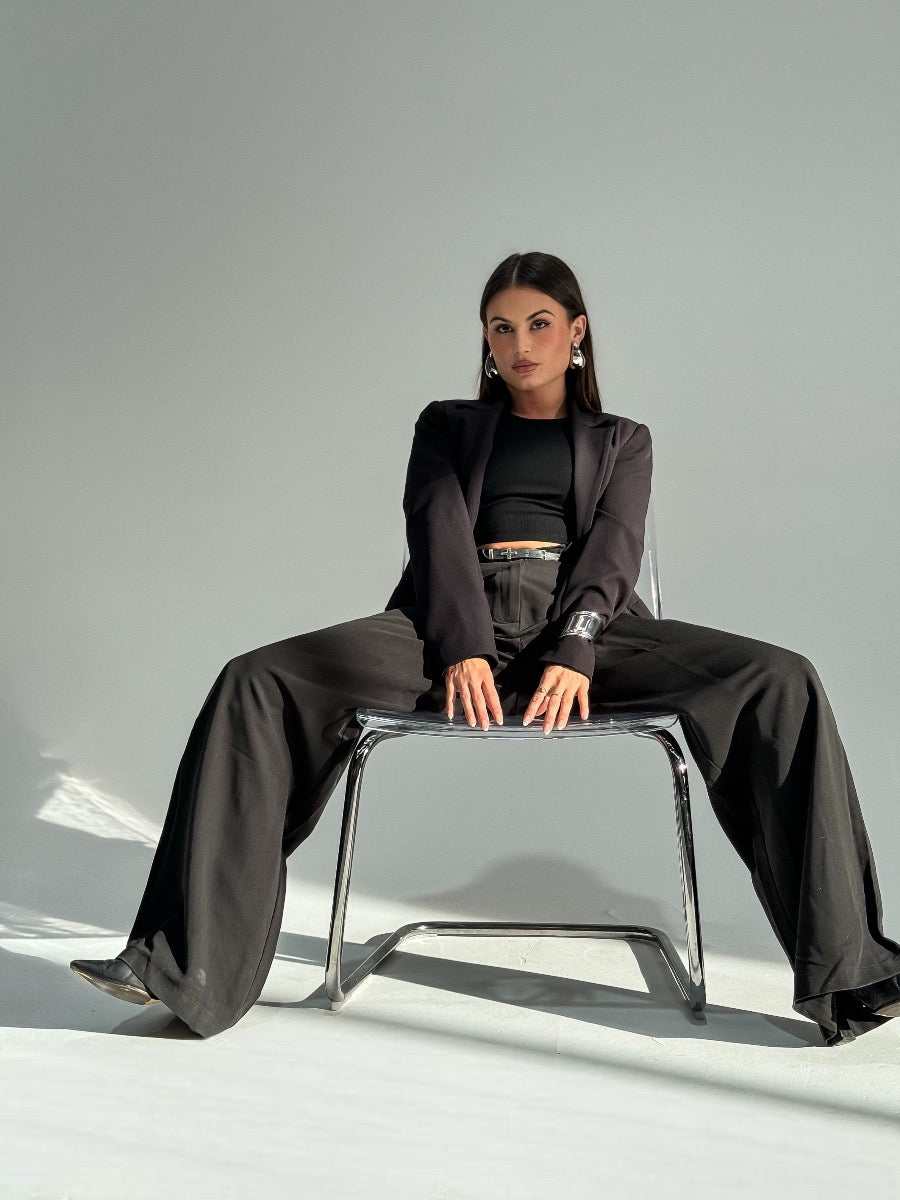 Marl Ribbed Tank - Comfortable Stretchy Crop Tank in Storm