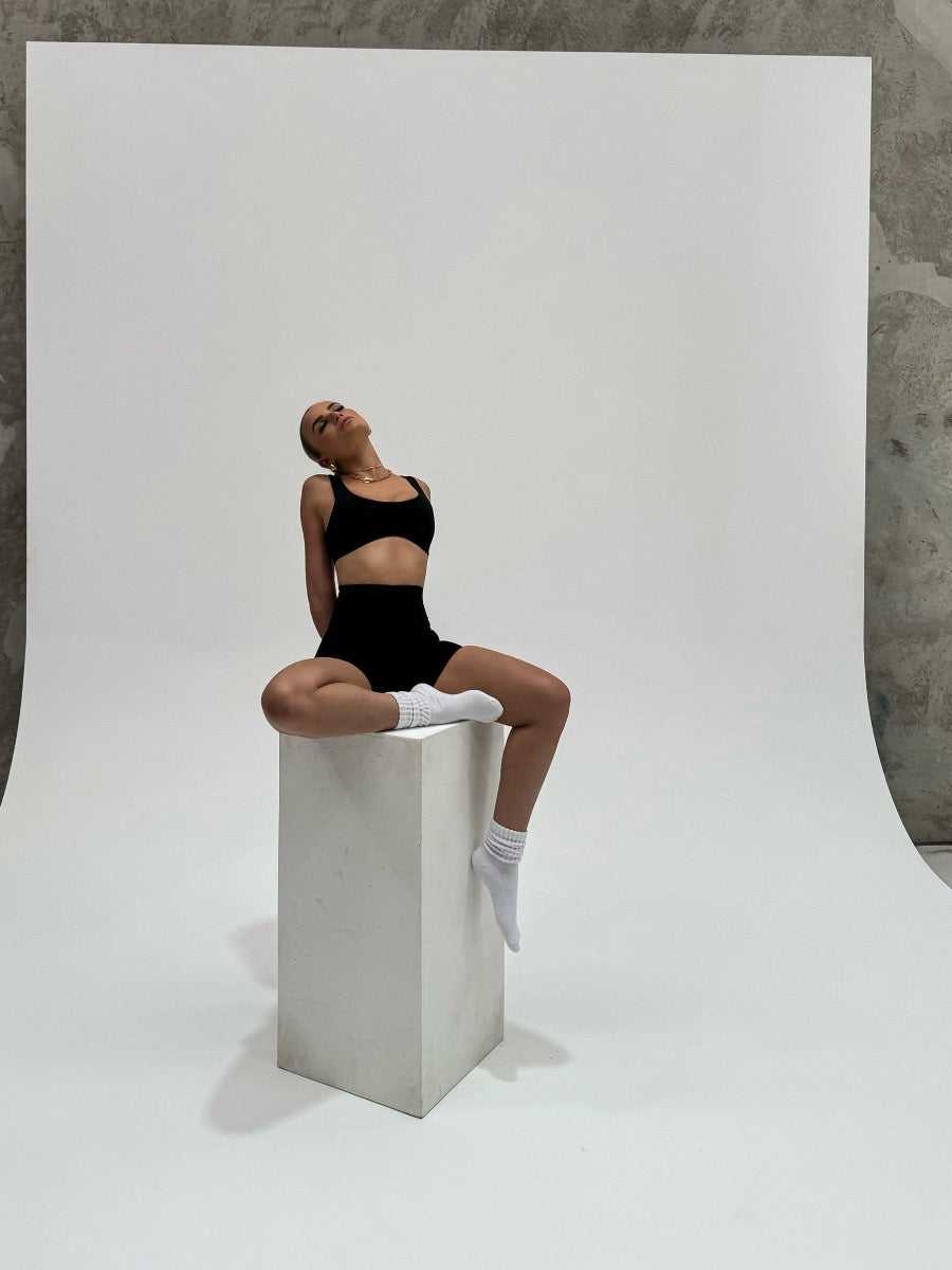 Mira Essential Shorts High-Rise Cycling Shorts Onyx Colour