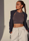 Marl Ribbed Tank - Storm