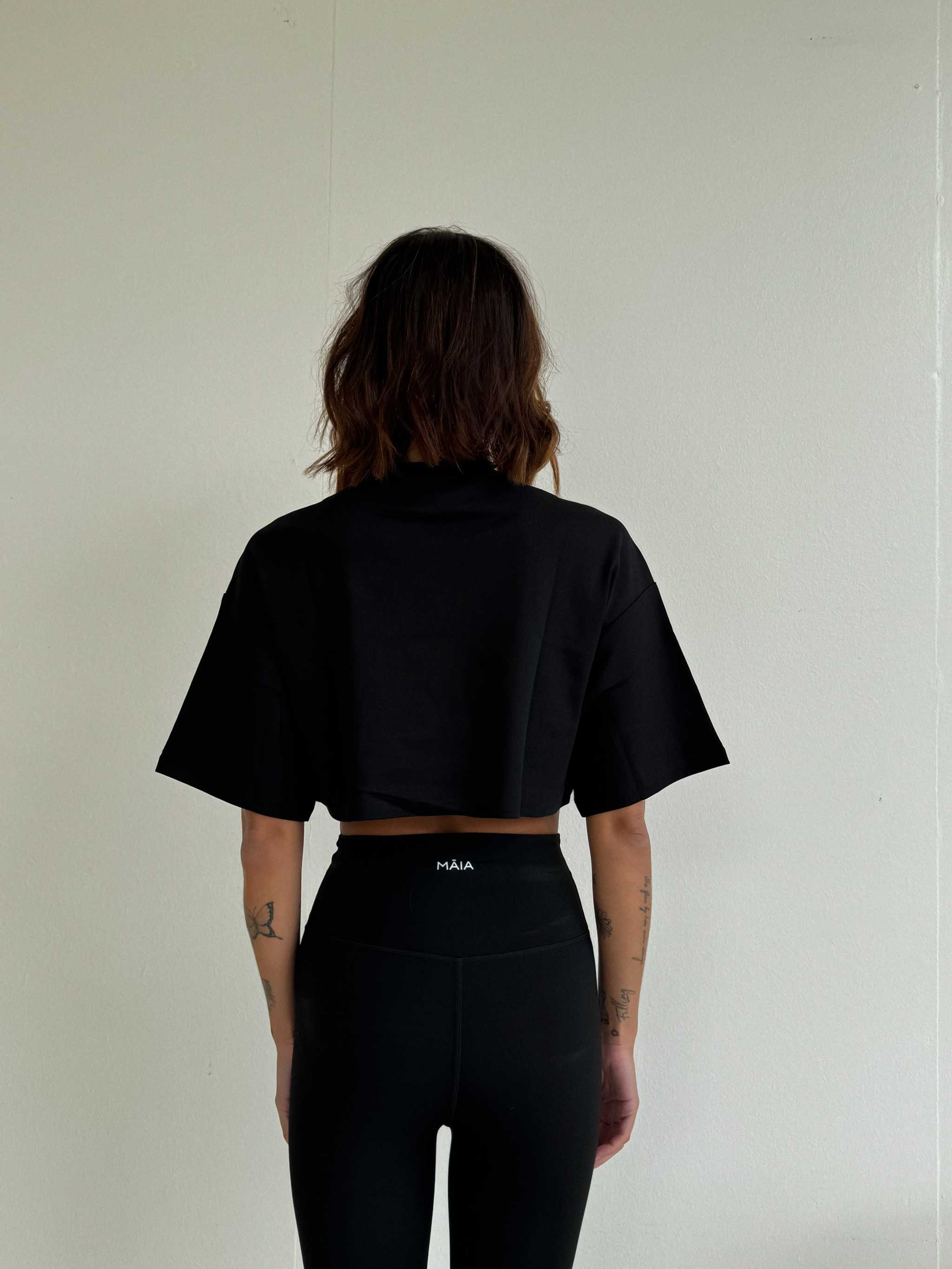 Myra Essential Leggings - High Waist Full Length Onyx Leggings