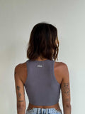 Marl Ribbed Tank - Storm