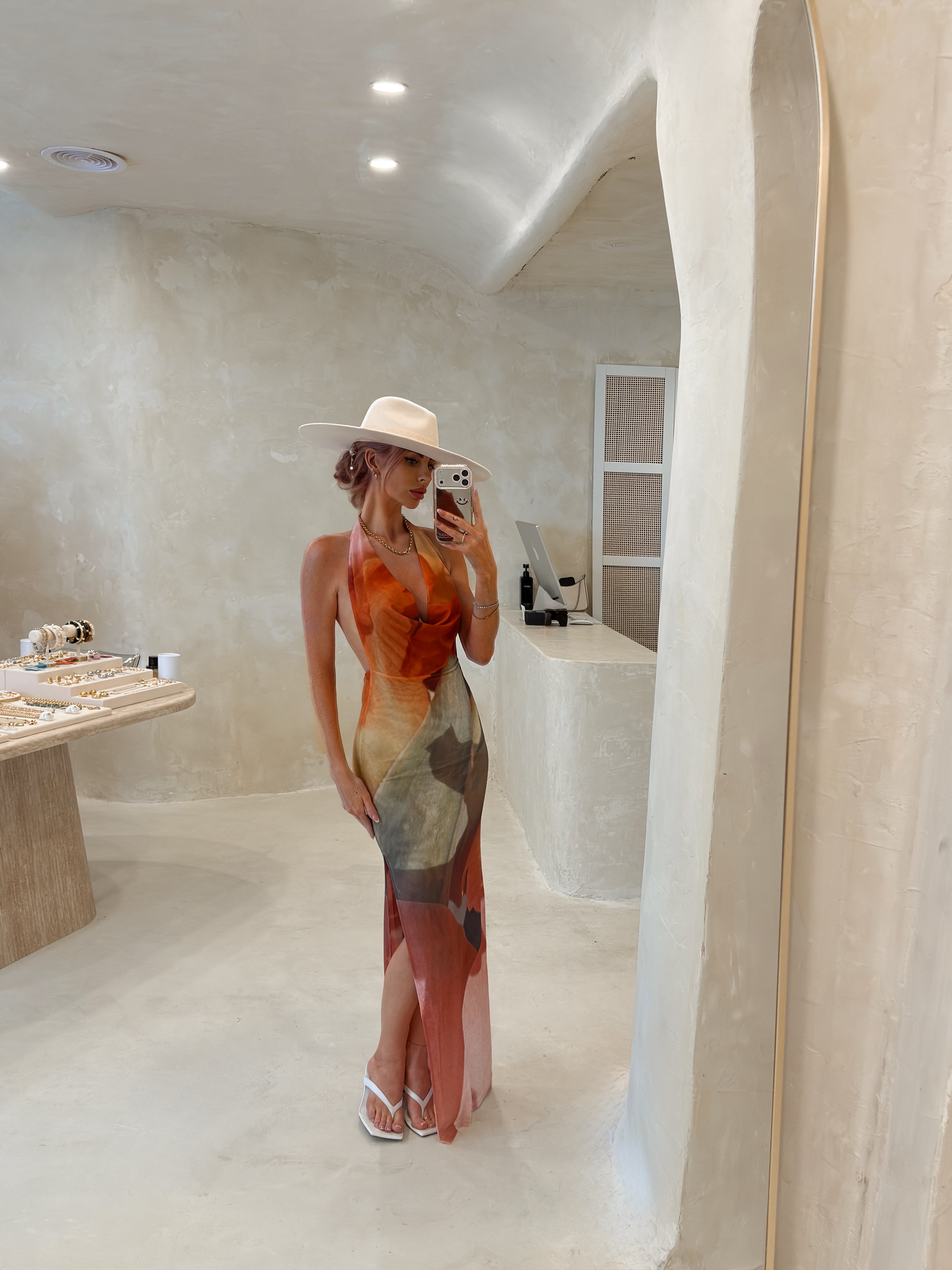 Pamela Cowl Halter Maxi - Posy