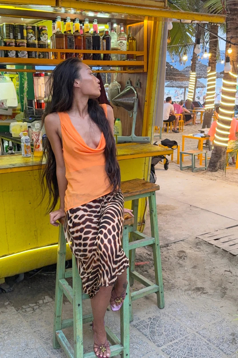 Reina Reversible Top - Orange