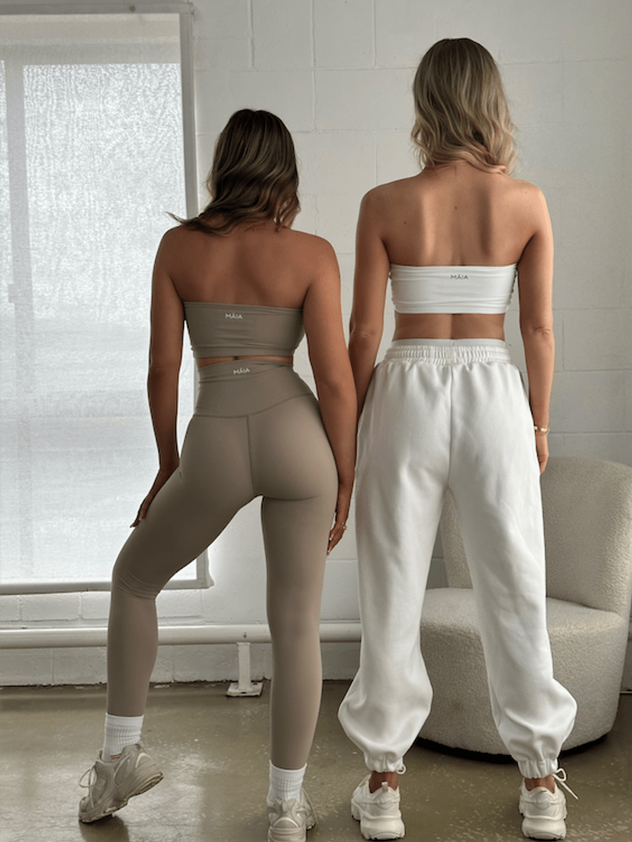 Amara Strapless Crop - Soft, Stretchy Bandeau Top in White