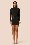 Kaia Long Sleeve Mini Dress - Black