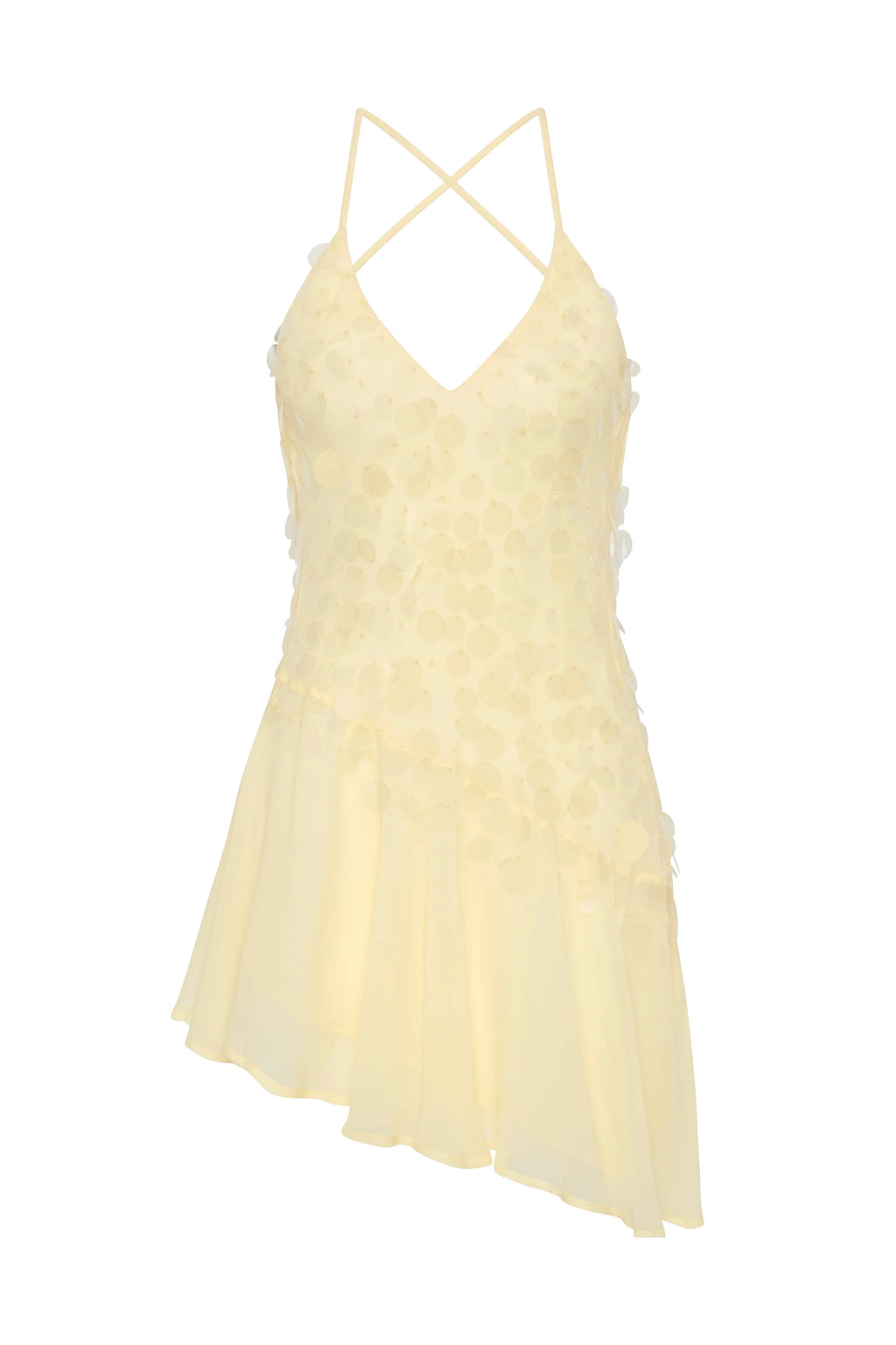 Cleo Sequin Mini Dress - Butter Yellow