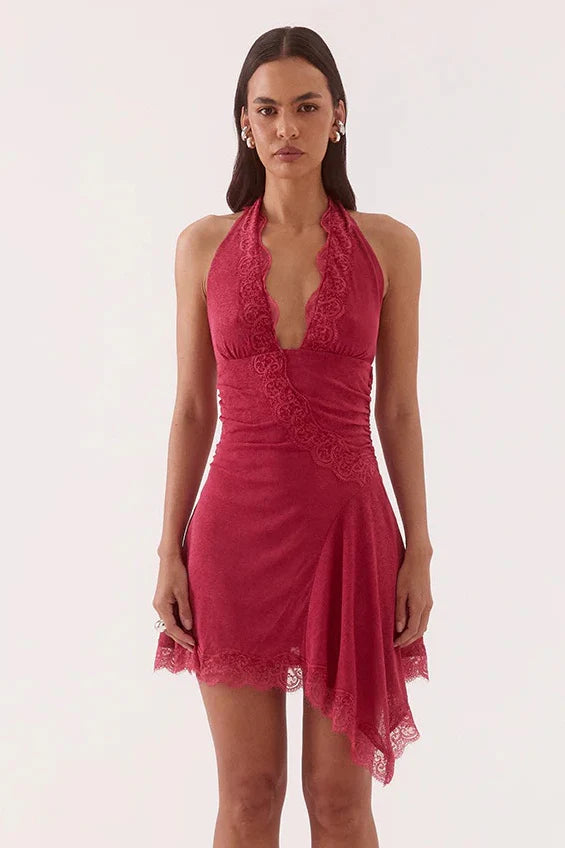Loni Mini Dress - Berry