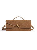 Elin Woven Shoulder Bag in Hazel – soft woven texture and shoulder strap, Solana Design
