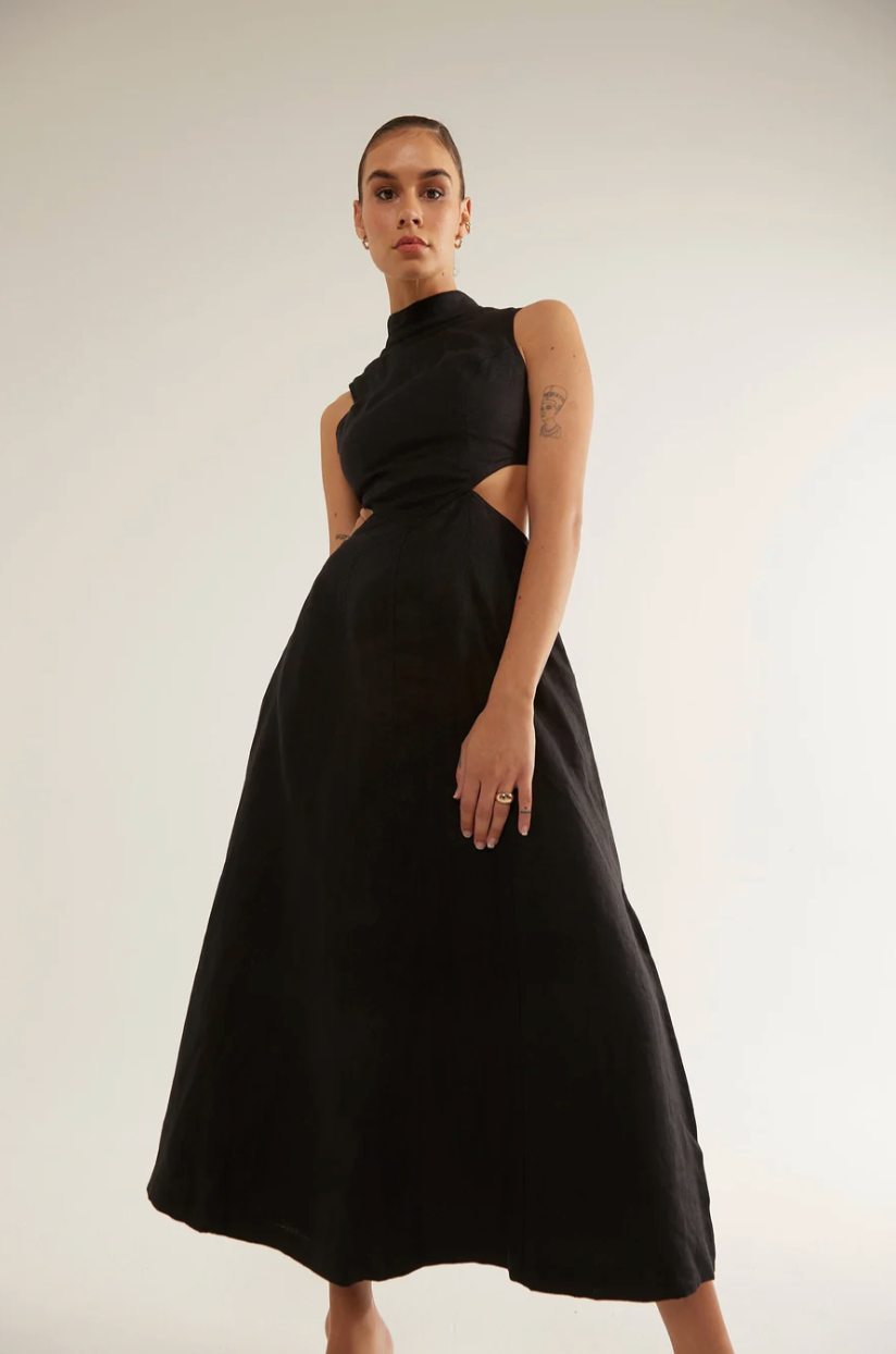 Virtue Midi Dress - Black
