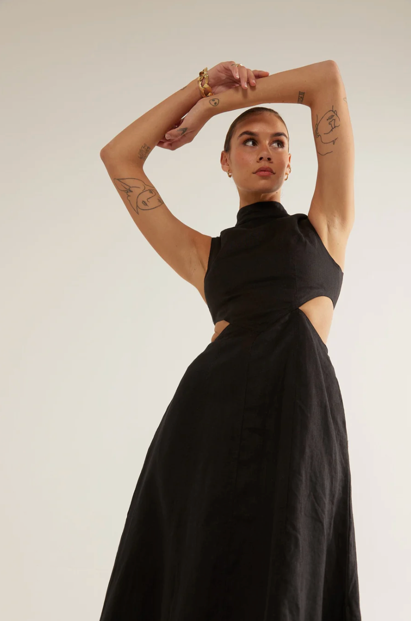 Virtue Midi Dress - Black