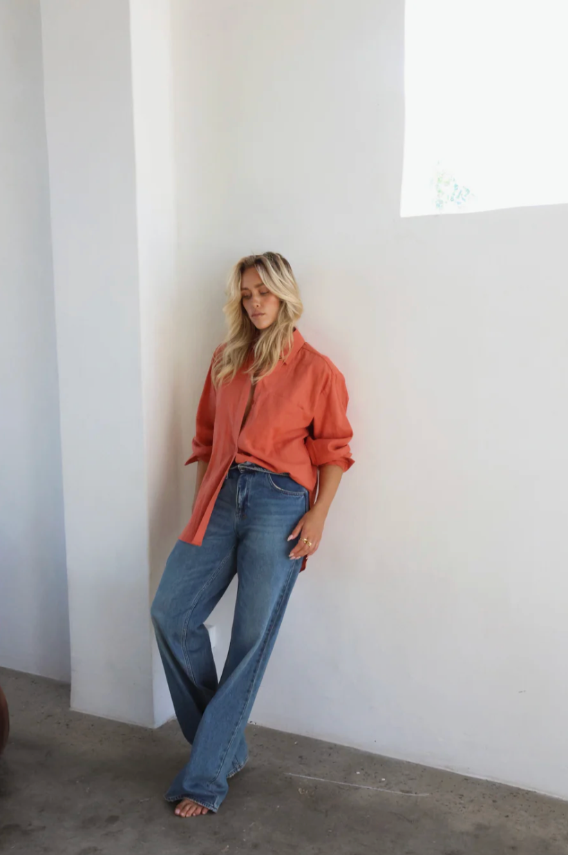 Hendrix Long Sleeve Shirt - Amber