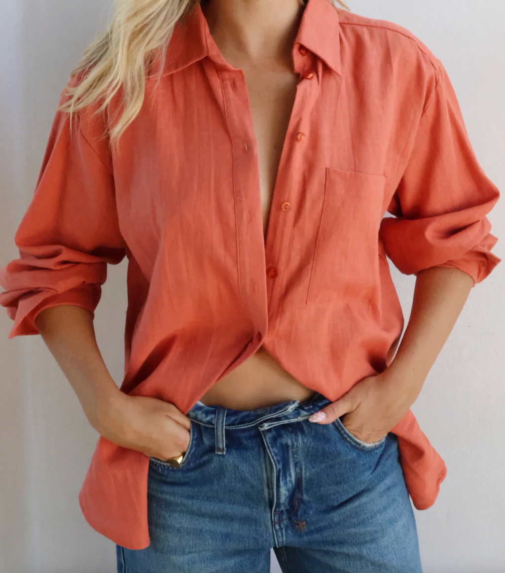 Hendrix Long Sleeve Shirt - Amber