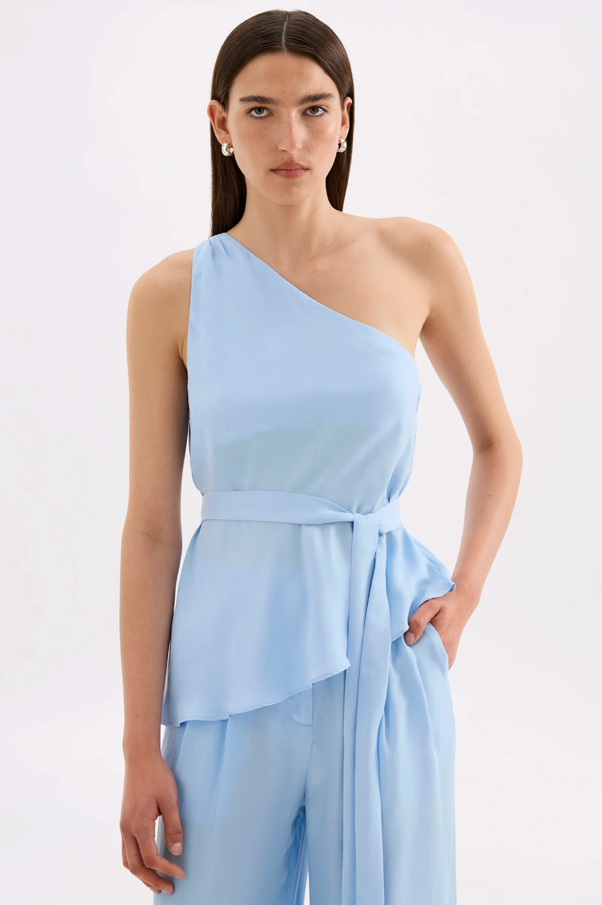 Amaya Cupro Tie Top - Bermuda