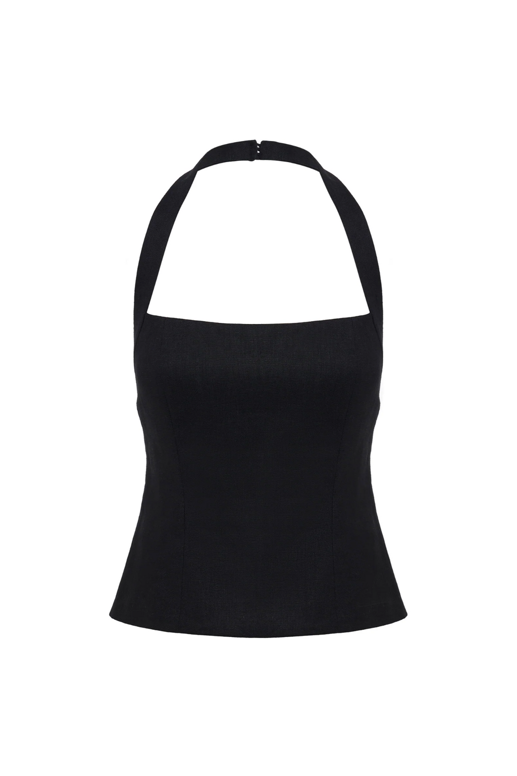 Carey Linen Top - Black
