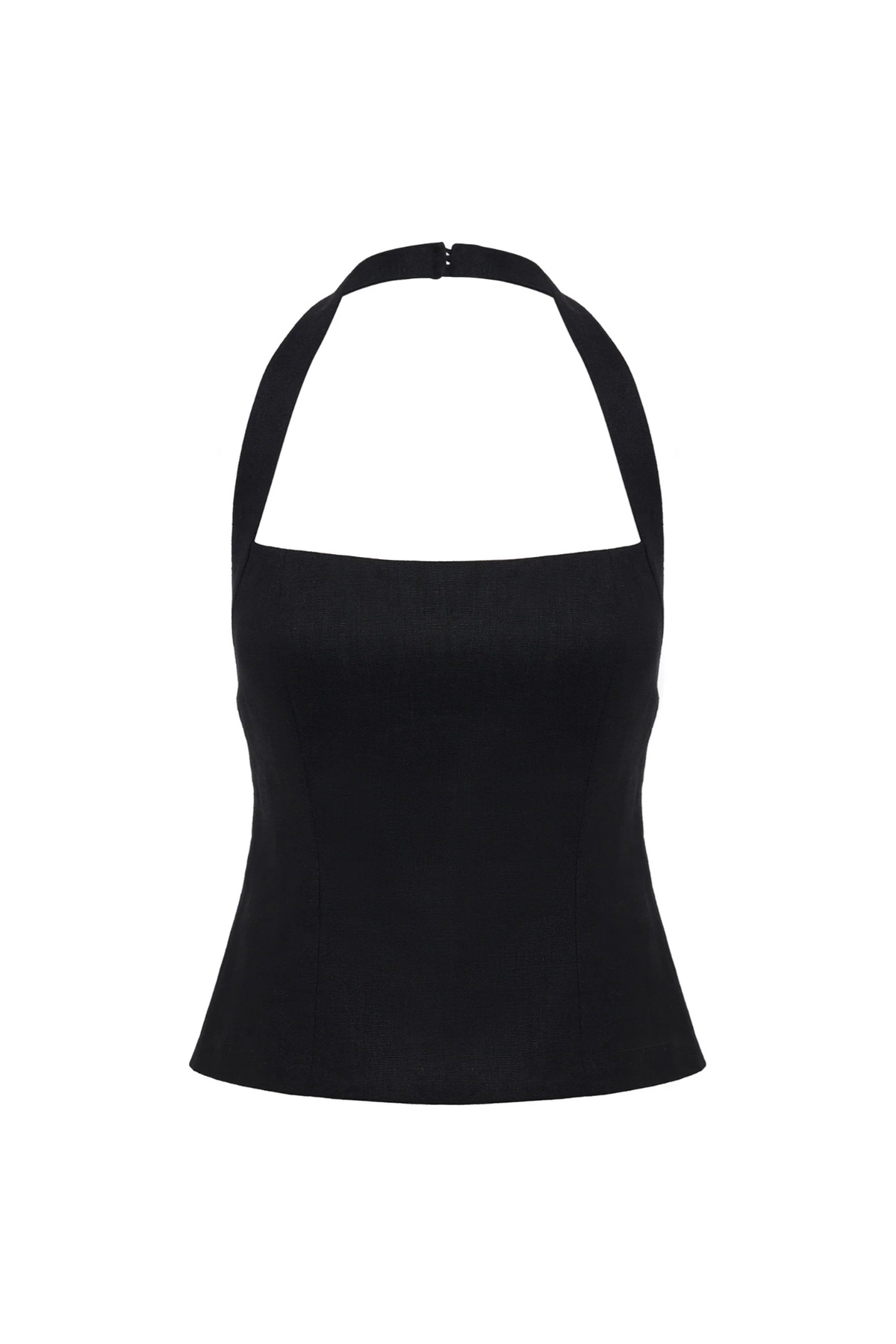 Carey Linen Top - Black