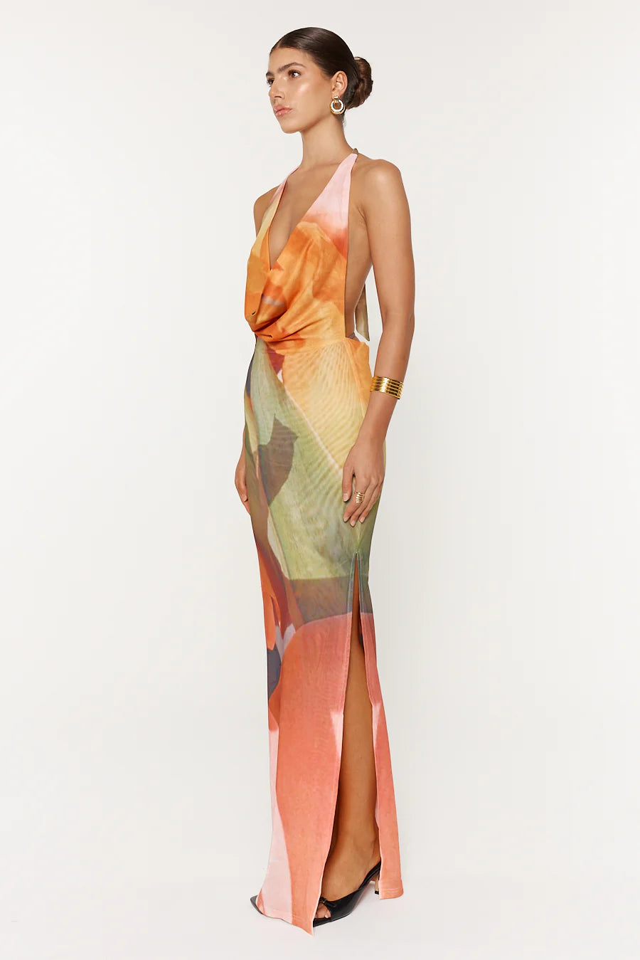 Pamela Cowl Halter Maxi - Posy