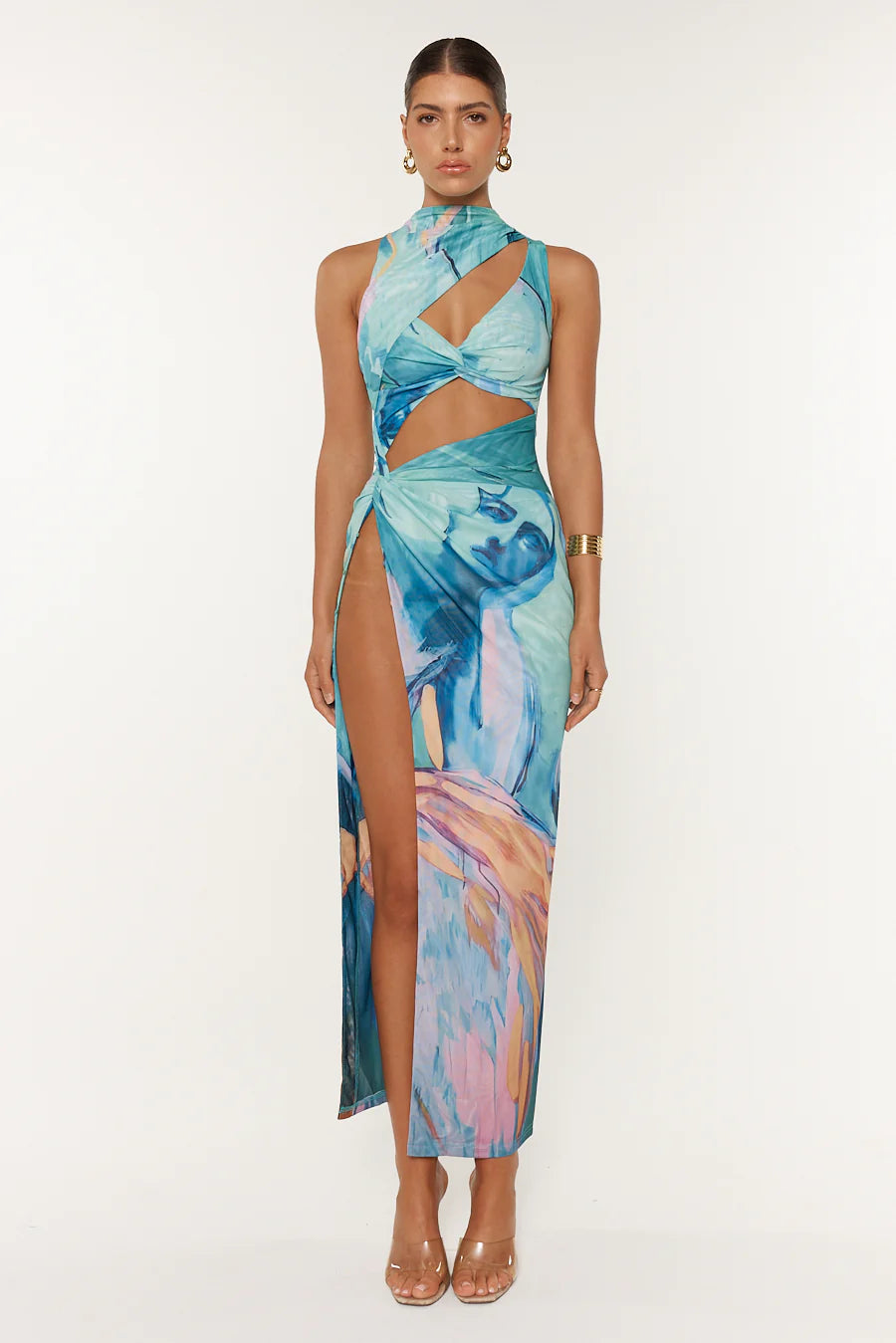 Sicily High-Neck Cut-Out Maxi - Neha