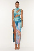 Sicily High-Neck Cut-Out Maxi - Neha