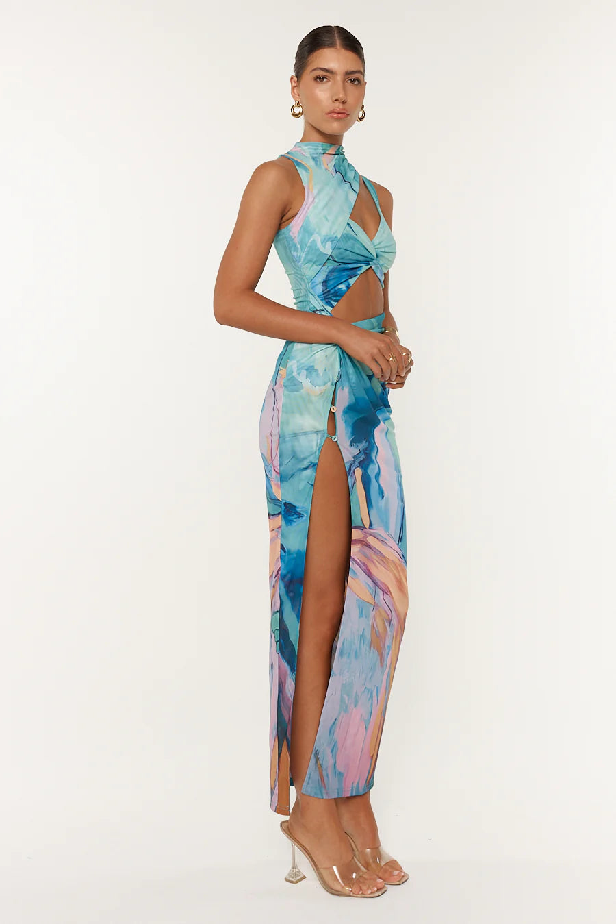 Sicily High-Neck Cut-Out Maxi - Neha