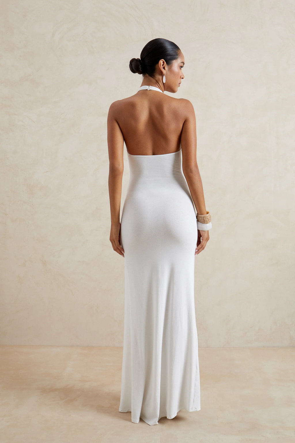 Samira Split Maxi Dress - White