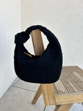 Amora Suede Handbag - Onyx