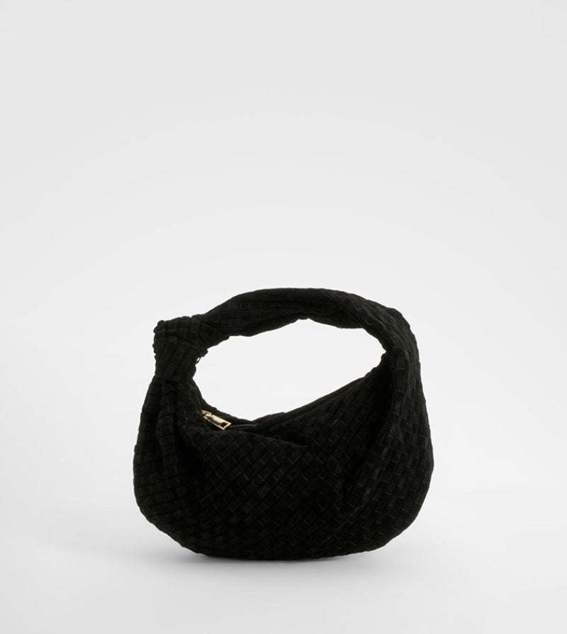 Amora Suede Handbag - Onyx