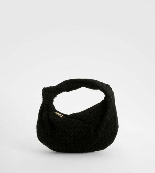 Amora Suede Handbag - Onyx